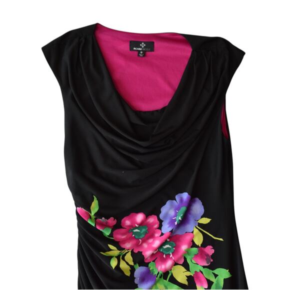 Y2K Bold Floral Going Out Dress by Ronni Nicole - Size 10 - Picture 2 of 6